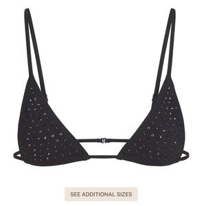 *NWT* SKIMS Diamond Encrusted Triangle Bralette in onyx